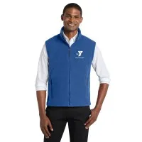Mens Fleece Full Zip Vest (Royal)  - Embroidered w/ Left Chest Y Logo w/ SOUTH SHORE YMCA
