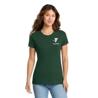 Ladies Ring Spun Cotton T-Shirt (Forest) - Screen Printed w/ Left Chest Y VOLUNTEER Logo